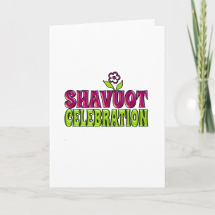Shavuot Celebration fun Greeting with flower Invitation