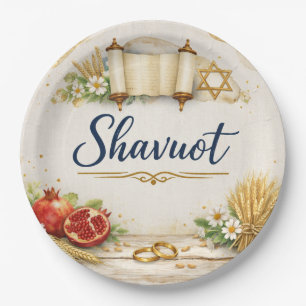 Shavuot Gift, Feast of Weeks, Jewish Holiday Paper Plate