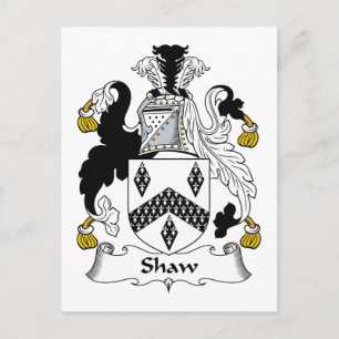 Shaw Family Crest Postcard
