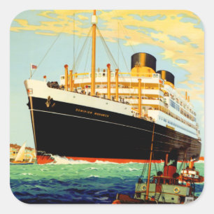 Shaw Savill Line Square Sticker