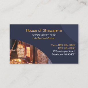 Shawarma Middle Eastern Business Card