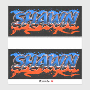 Shawn First Name Graffiti Sticker