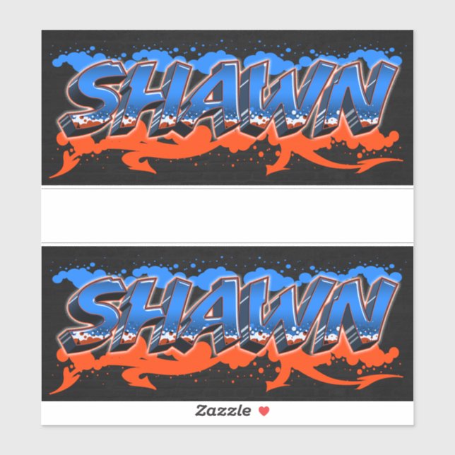 Shawn First Name Graffiti Sticker (Sheet)