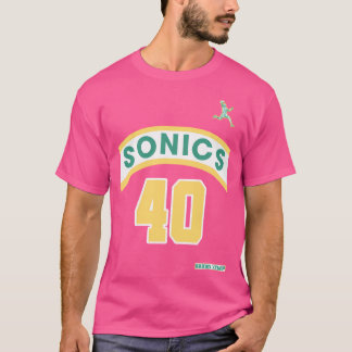 Shawn Kemp Retro Supersonics Jersey 90S Style Fan  T-Shirt