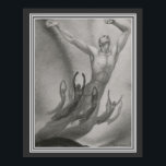Shawn Men Dancers Art Deco by Major Felten Poster<br><div class="desc">1930's Art Deco Program Cover by Major Felten for Shawn Men Dancers 16x20</div>