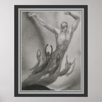 Shawn Men Dancers Art Deco by Major Felten