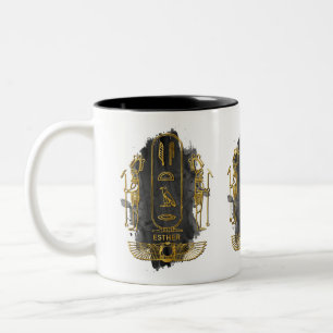 Shawn your name in old Egyptian hieroglyphics Two-Tone Coffee Mug