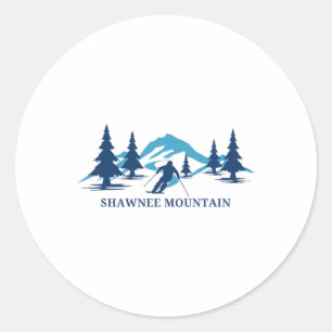 Shawnee Mountain Pennsylvania Ski Resort Skiing Sk Classic Round Sticker