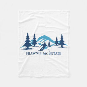 Shawnee Mountain Pennsylvania Ski Resort Skiing Sk Fleece Blanket