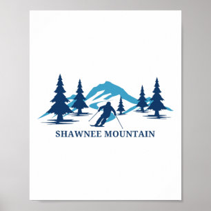 Shawnee Mountain Pennsylvania Ski Resort Skiing Sk Poster