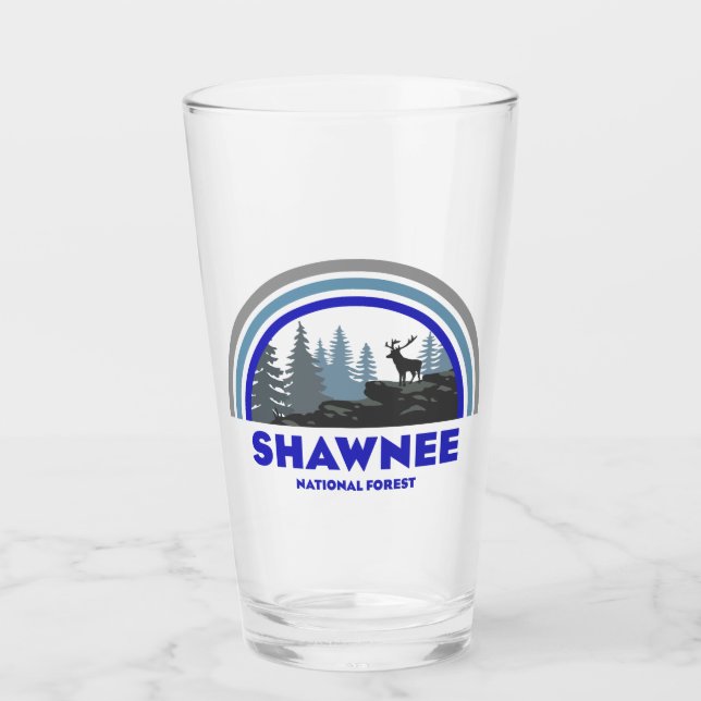 Shawnee National Forest Rainbow Deer Glass (Front)