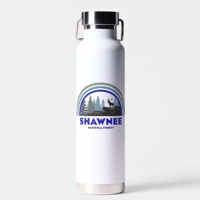 Shawnee National Forest Rainbow Deer Water Bottle (Front)