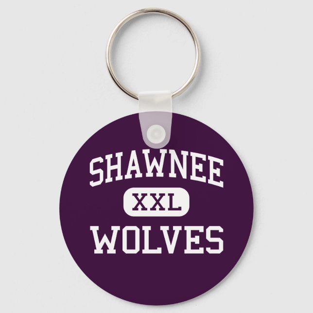Shawnee - Wolves - High School - Shawnee Oklahoma Key Ring (Front)