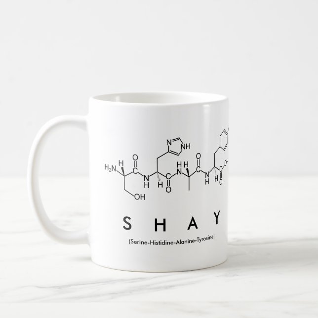 Shay peptide name mug (Left)