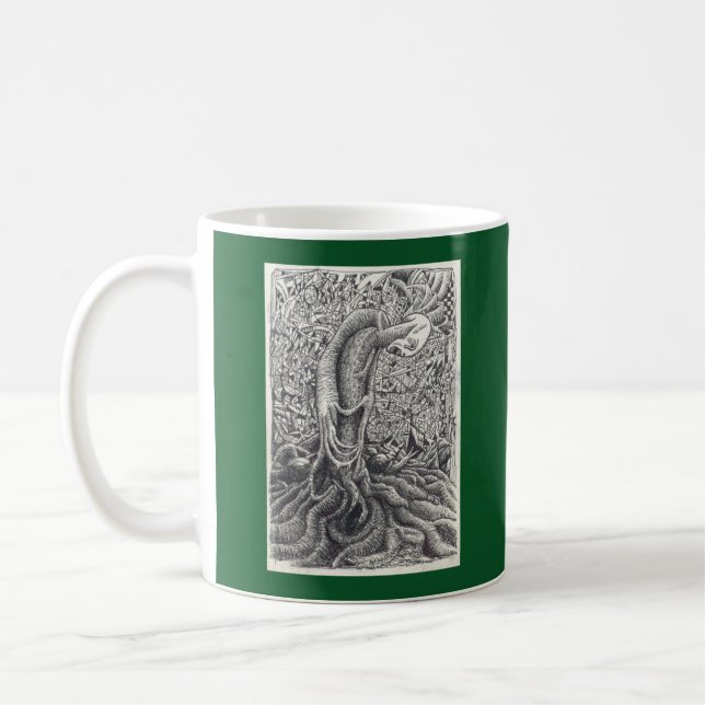 Shayol, ink drawing coffee mug (Left)