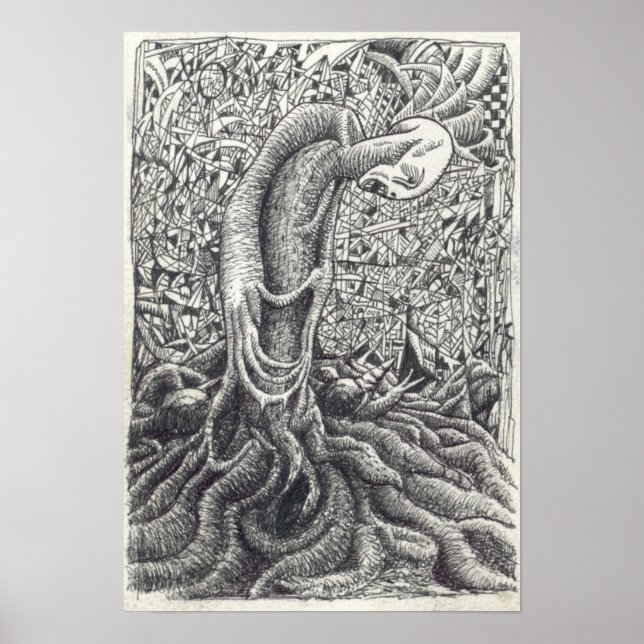 Shayol, ink drawing poster (Front)