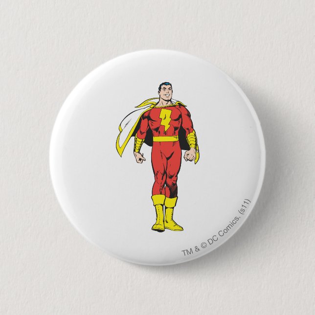SHAZAM 6 CM ROUND BADGE (Front)