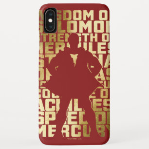 SHAZAM!   Abilities Golden Typography Graphic iPhone XS Max Case