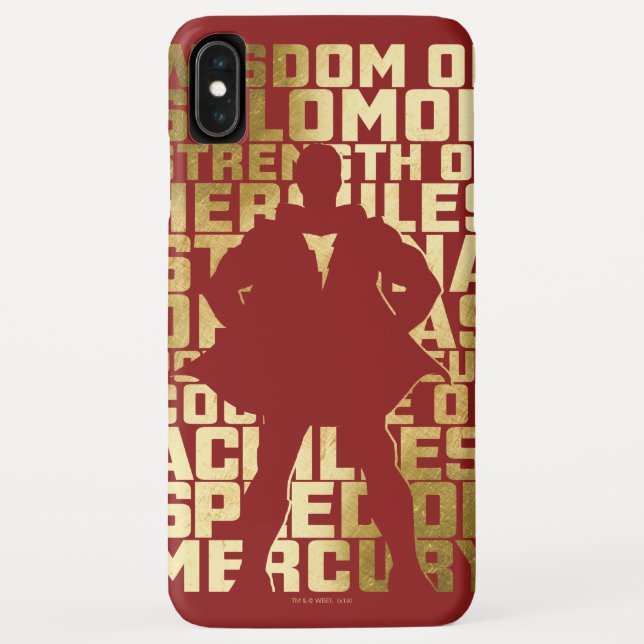 SHAZAM! | Abilities Golden Typography Graphic Case-Mate iPhone Case (Back)