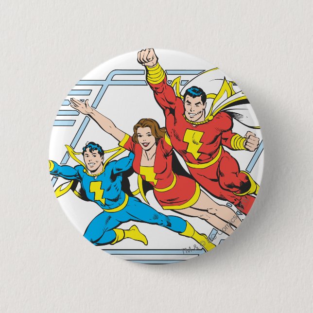 SHAZAM Family 6 Cm Round Badge (Front)
