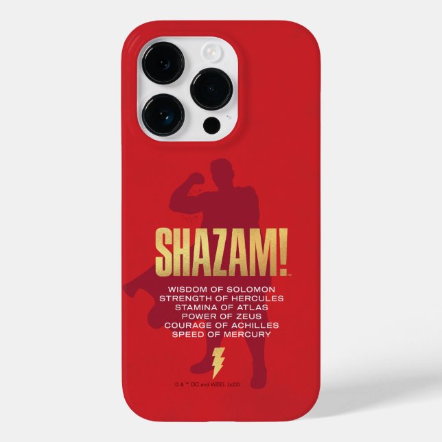 SHAZAM! Fury of the Gods | Flexing Silhouette Case-Mate iPhone Case (Back)