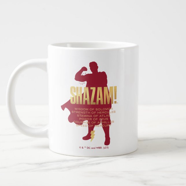 SHAZAM! Fury of the Gods | Flexing Silhouette Large Coffee Mug (Left)