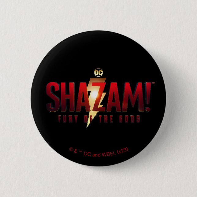 SHAZAM! Fury of the Gods | Fury of the Gods Logo 6 Cm Round Badge (Front)