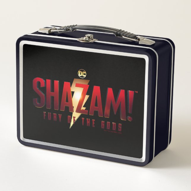 SHAZAM! Fury of the Gods | Fury of the Gods Logo Metal Lunch Box (Front)