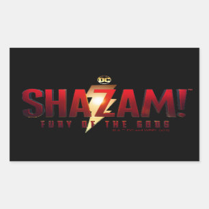 SHAZAM! Fury of the Gods   Fury of the Gods Logo Rectangular Sticker