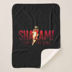 SHAZAM! Fury of the Gods   Fury of the Gods Logo Sherpa Blanket