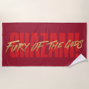 SHAZAM! Fury of the Gods   Golden Marker Logo Beach Towel