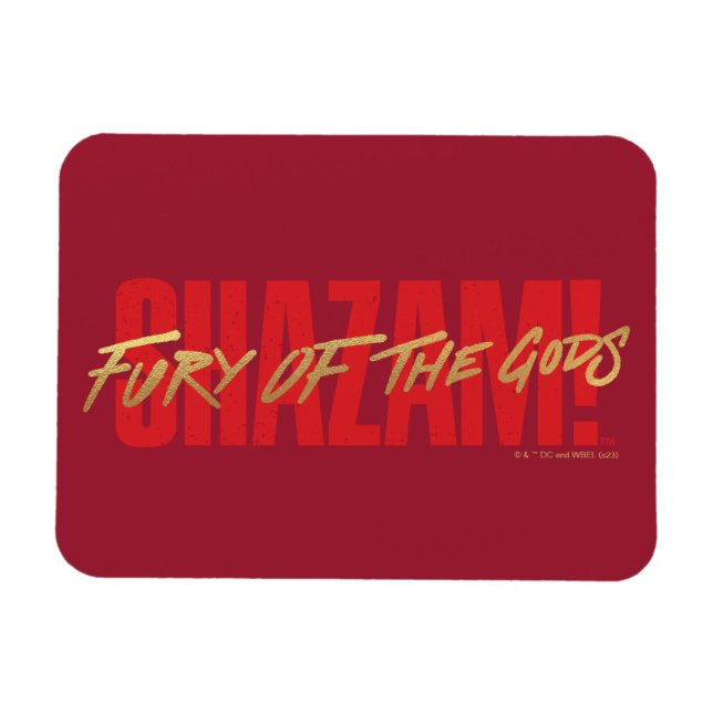 SHAZAM! Fury of the Gods | Golden Marker Logo Magnet (Horizontal)