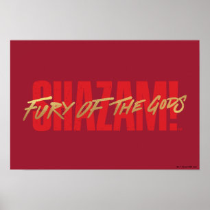 SHAZAM! Fury of the Gods   Golden Marker Logo Poster
