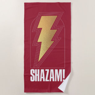 SHAZAM! Fury of the Gods Lightning Bolt Badge Beach Towel