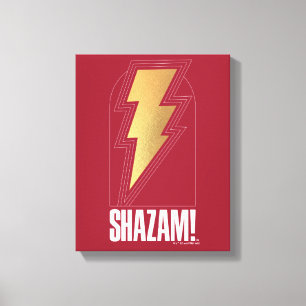 SHAZAM! Fury of the Gods Lightning Bolt Badge Canvas Print