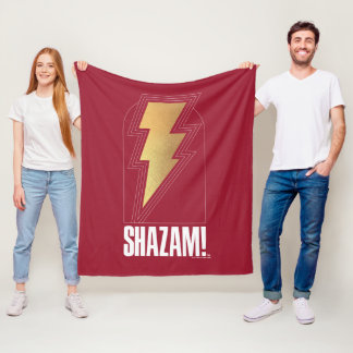 SHAZAM! Fury of the Gods | Lightning Bolt Badge Fleece Blanket