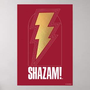 SHAZAM! Fury of the Gods Lightning Bolt Badge Poster