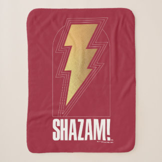 SHAZAM! Fury of the Gods | Lightning Bolt Badge Sherpa Blanket