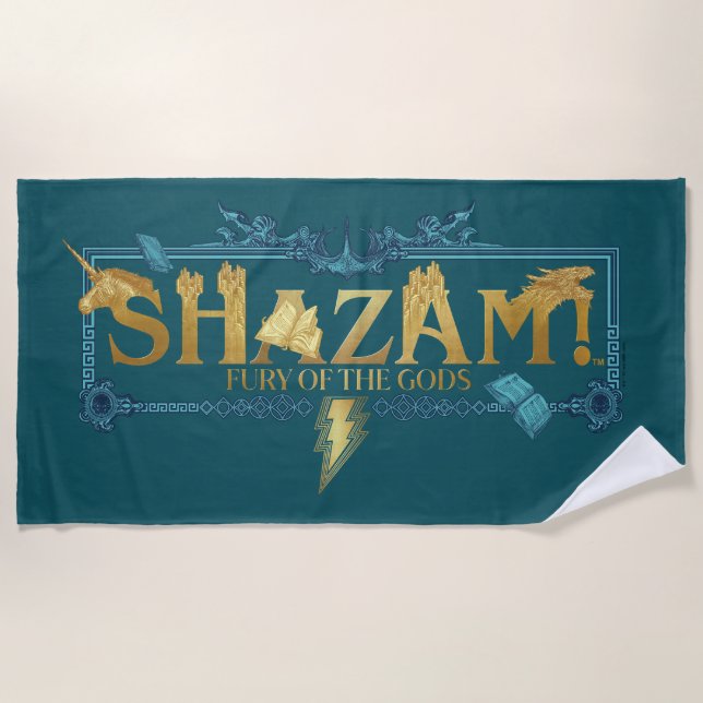 SHAZAM! Fury of the Gods | Mythical Logo Beach Towel (Front)