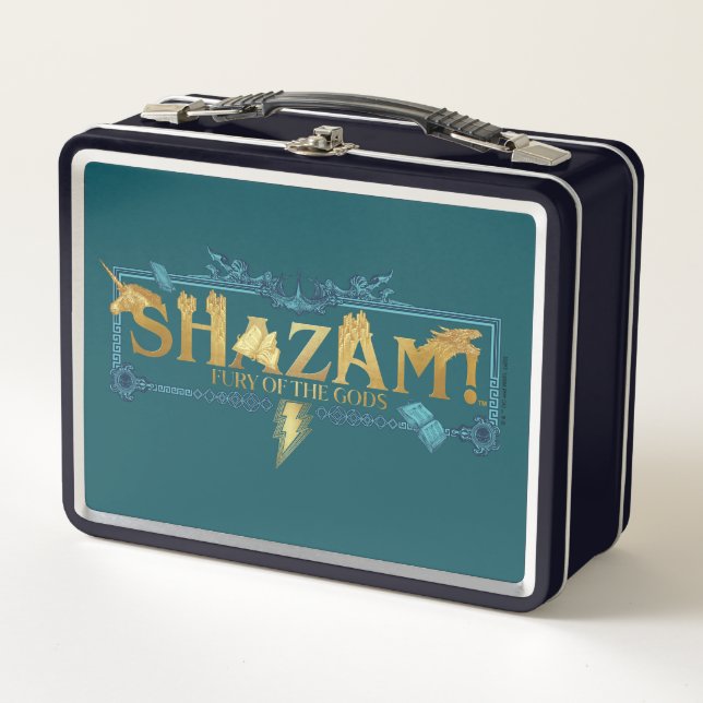 SHAZAM! Fury of the Gods | Mythical Logo Metal Lunch Box (Front)