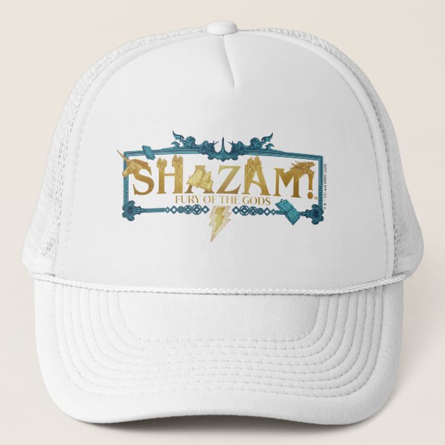 SHAZAM! Fury of the Gods | Mythical Logo Trucker Hat (Front)