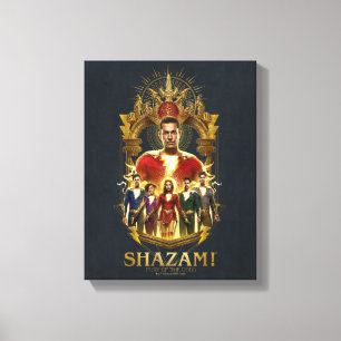 SHAZAM! Fury of the Gods   Ornate SHAZAMily Frame Canvas Print