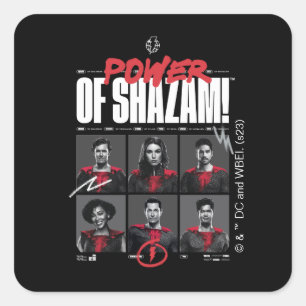 SHAZAM! Fury of the Gods   Power of SHAZAM Group Square Sticker