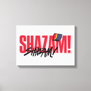 SHAZAM! Fury of the Gods   Rainbow Bolts Logo Canvas Print
