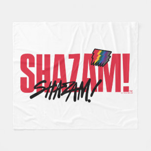 SHAZAM! Fury of the Gods   Rainbow Bolts Logo Fleece Blanket