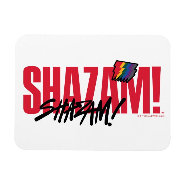 SHAZAM! Fury of the Gods | Rainbow Bolts Logo Magnet (Horizontal)