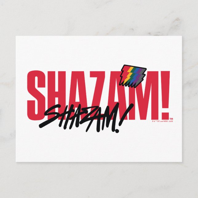 SHAZAM! Fury of the Gods | Rainbow Bolts Logo Postcard (Front)