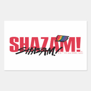 SHAZAM! Fury of the Gods   Rainbow Bolts Logo Rectangular Sticker