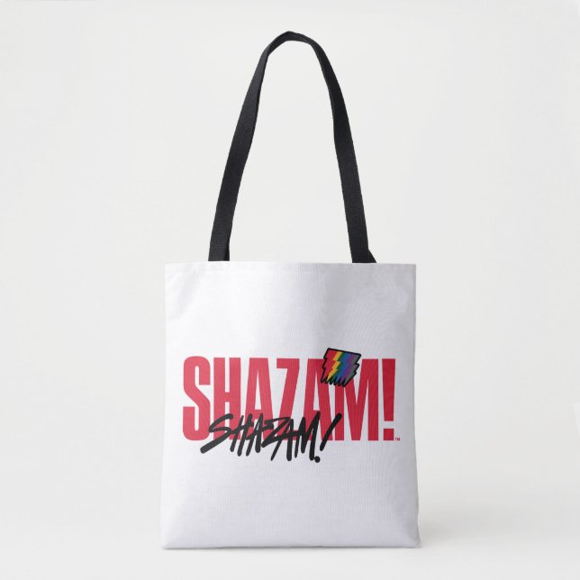 SHAZAM! Fury of the Gods | Rainbow Bolts Logo Tote Bag (Front)