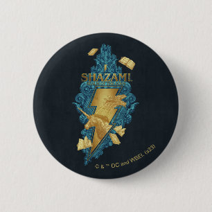 SHAZAM! Fury of the Gods   Realm of the Gods Logo 6 Cm Round Badge